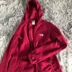 North Face fleece hoodie.